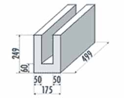 Porenbeton U-Schale 175mm