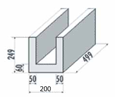 Porenbeton U-Schale 200mm