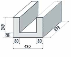 Porenbeton U-Schale 420mm