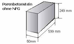Porenbeton Planstein 50mm